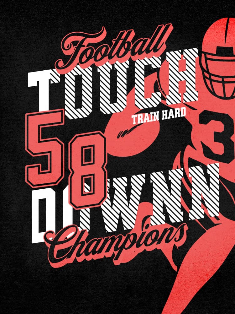 Football Touchdown Champions by Pictufy Studio IV — canvas wall art