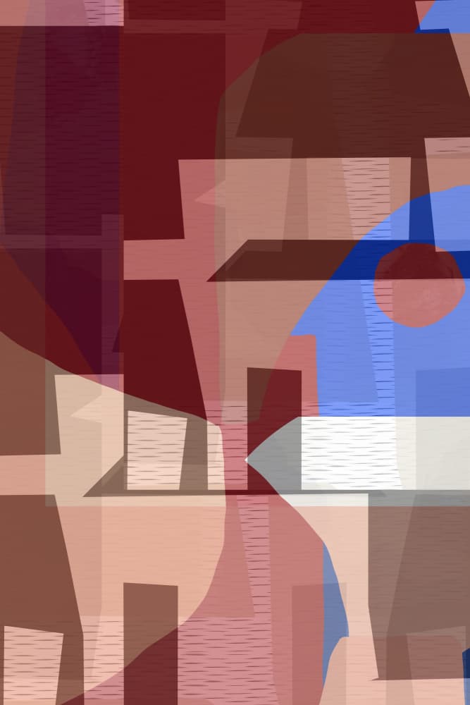 Geometric Cityscape by cartissi — canvas wall art