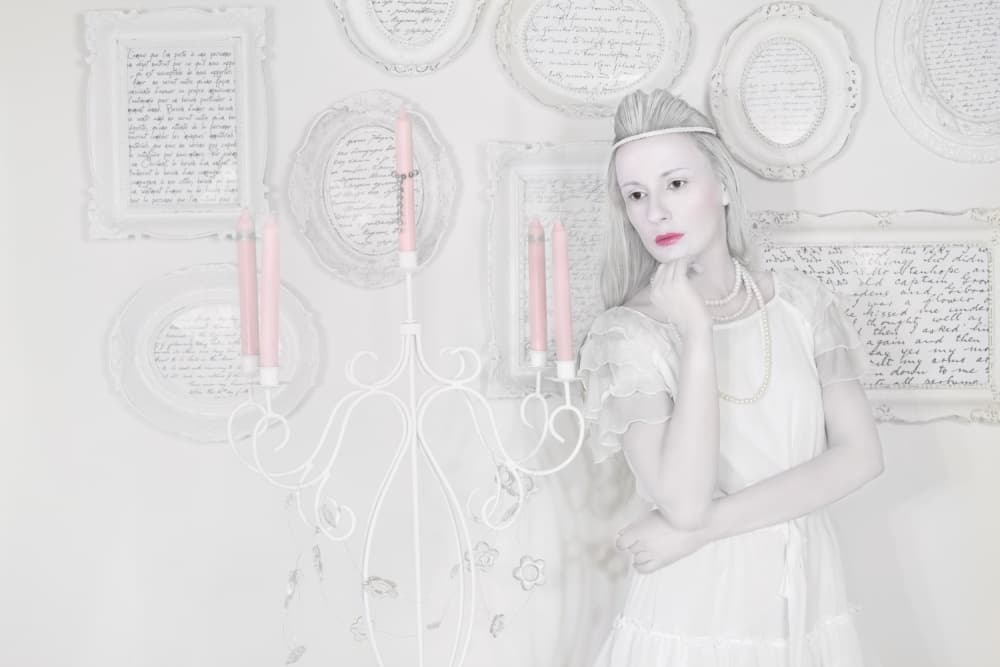 Woman With Pink Candles by Stefan Amer — canvas wall art