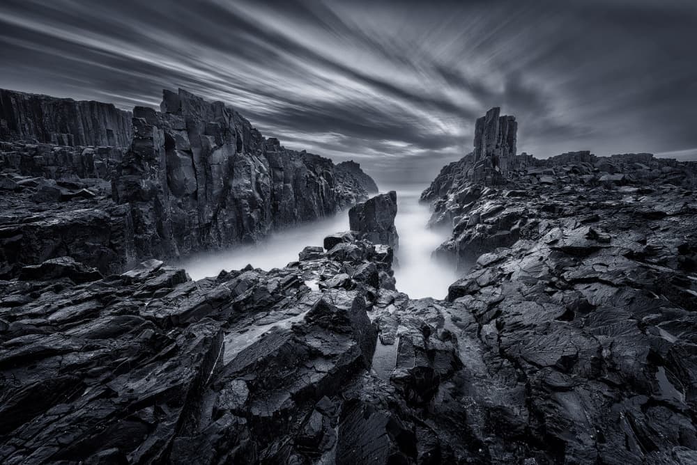 Dramatic Coastal Rocks by Joshua Zhang — canvas wall art