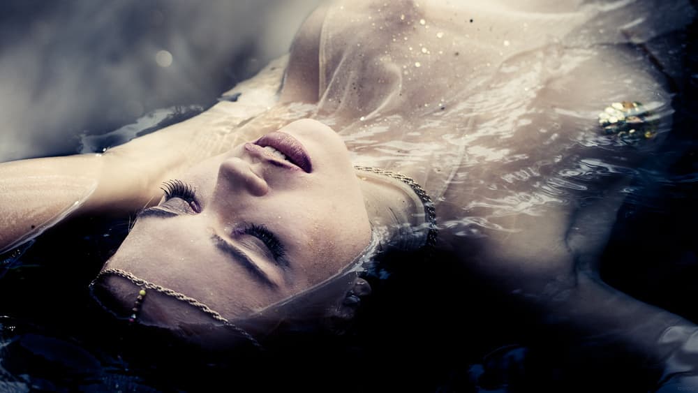 Ethereal Woman Floating by polod — canvas wall art