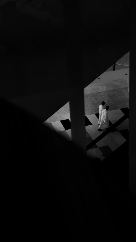 black & white by hussain alqattan — canvas wall art