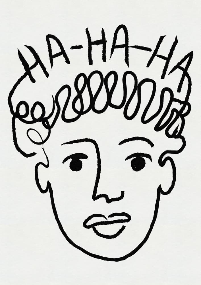 Funny Ha-Ha Face by Nicholas — canvas wall art