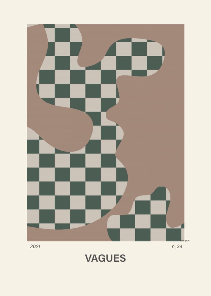 Organic Checkered Flow by Paperago — canvas wall art