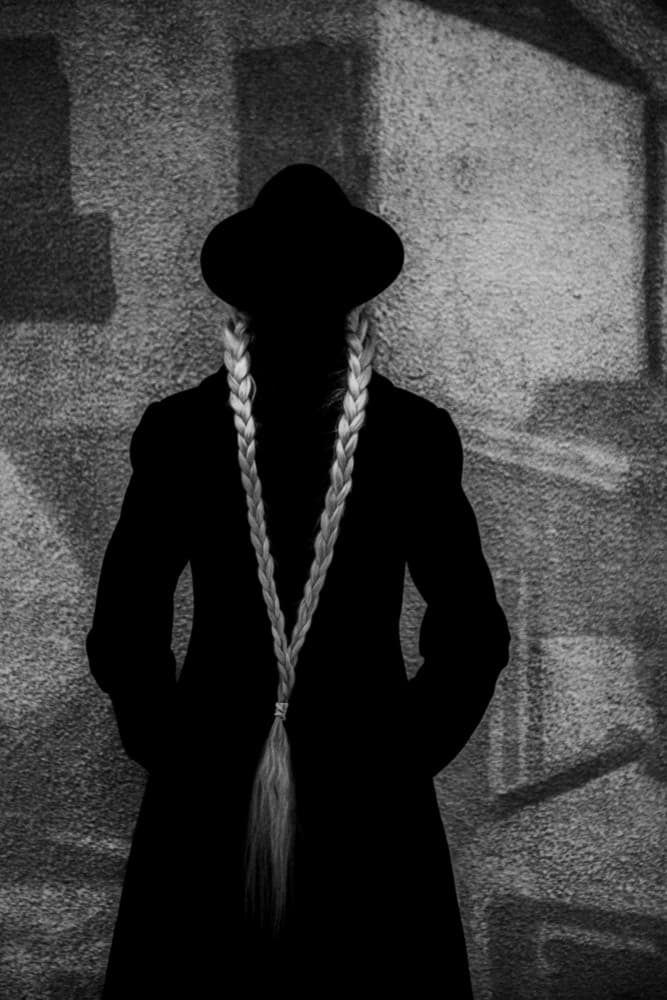Mysterious Braids Silhouette by Dzintra Zvagina — canvas wall art