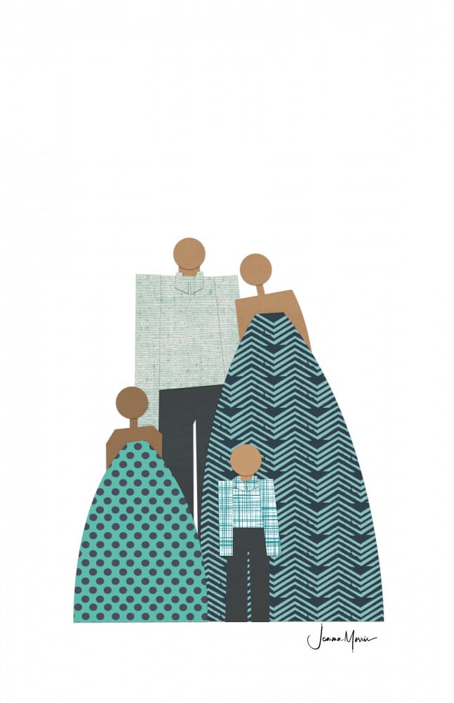 Abstract Family Portrait by Jemma Morris — canvas wall art
