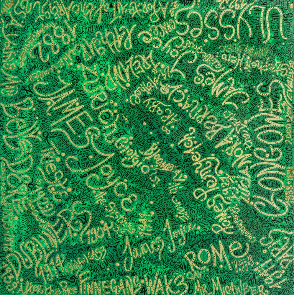 James Joyce Literary Typography by Lorenzo A Roe — canvas wall art
