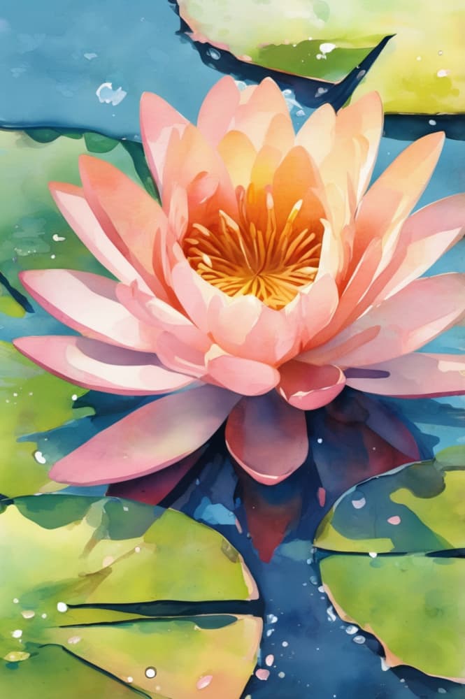 Pink Water Lily Bloom by Anda Bieza — canvas wall art