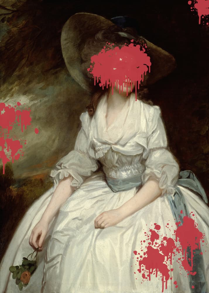Classic Lady Red Splatter by The Art Concept — canvas wall art