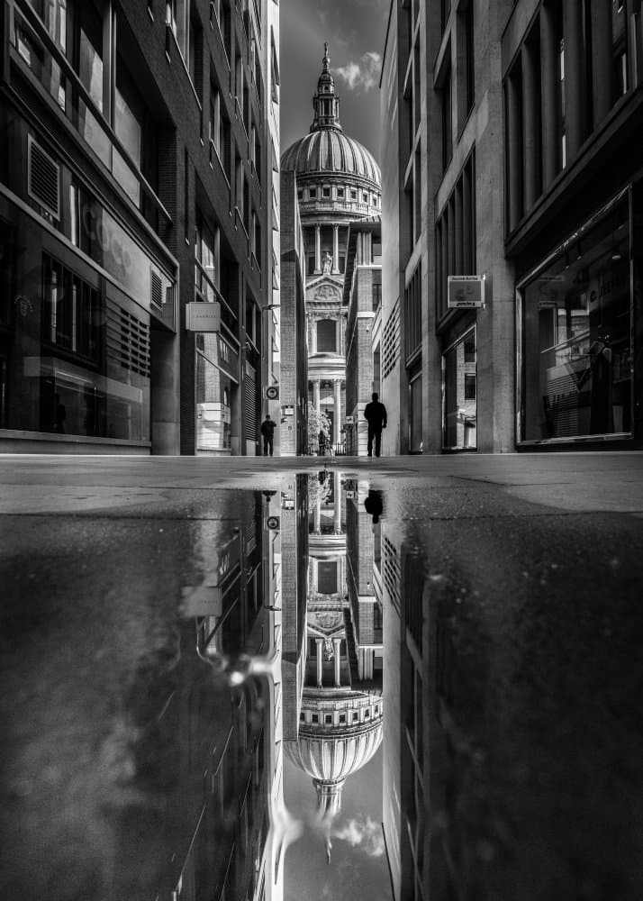 St Pauls London Reflection by Selaru Ovidiu — canvas wall art