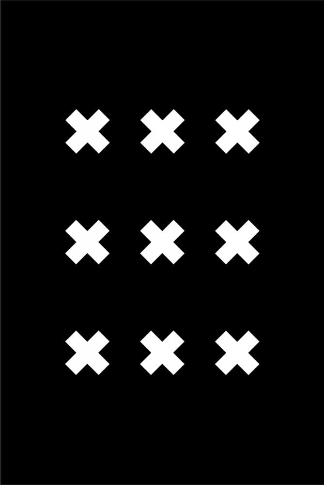 Geometric X Grid by Oju Design — canvas wall art