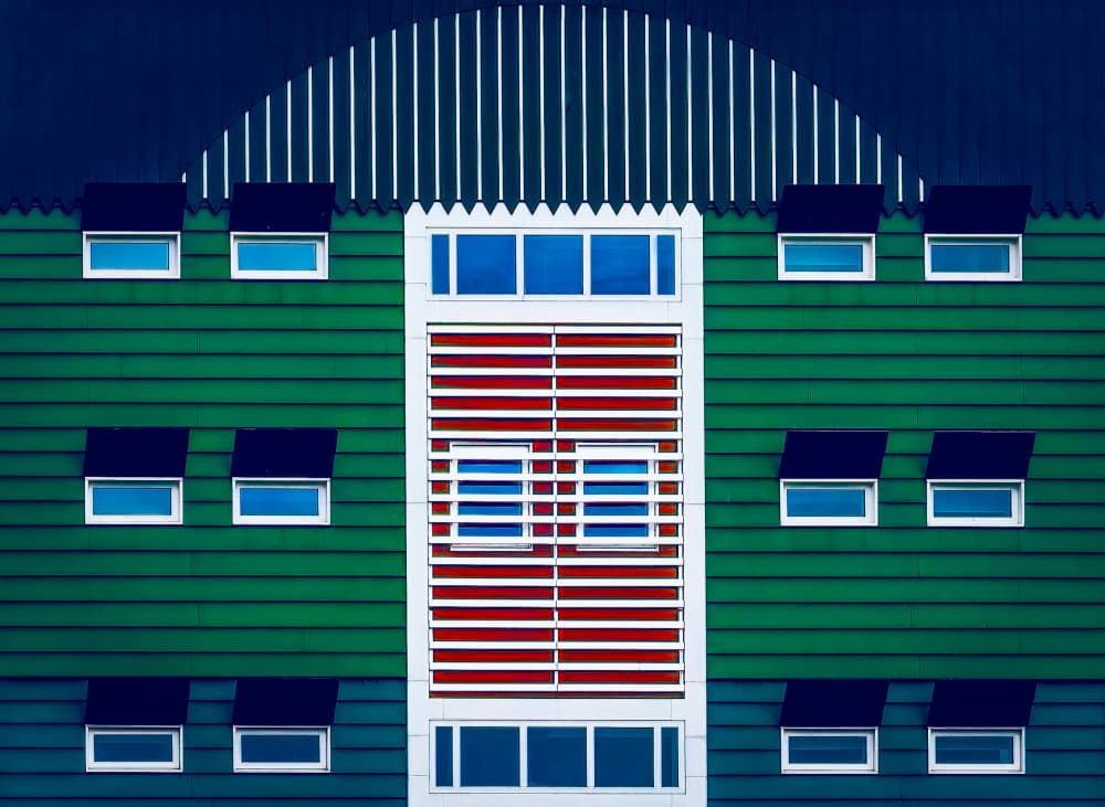Colorful Building Geometry by Kenneth-Wei Zeng — canvas wall art