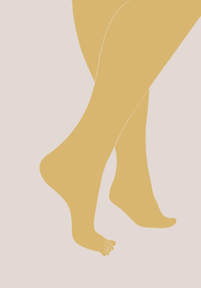 Minimal Golden Legs by Pictufy Studio II — canvas wall art