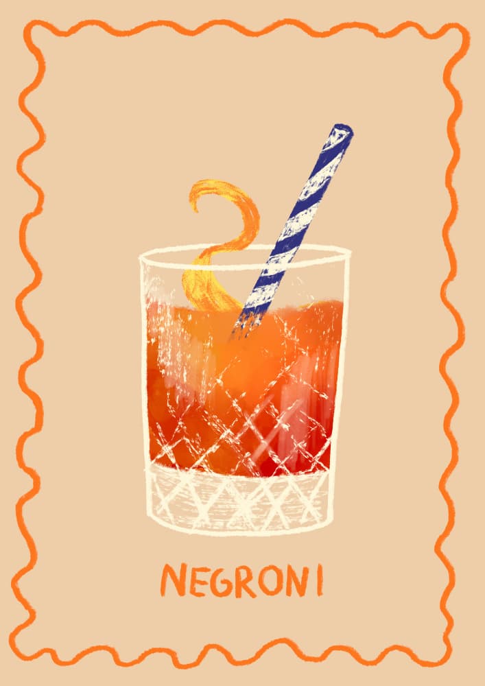 Vibrant Negroni Cocktail