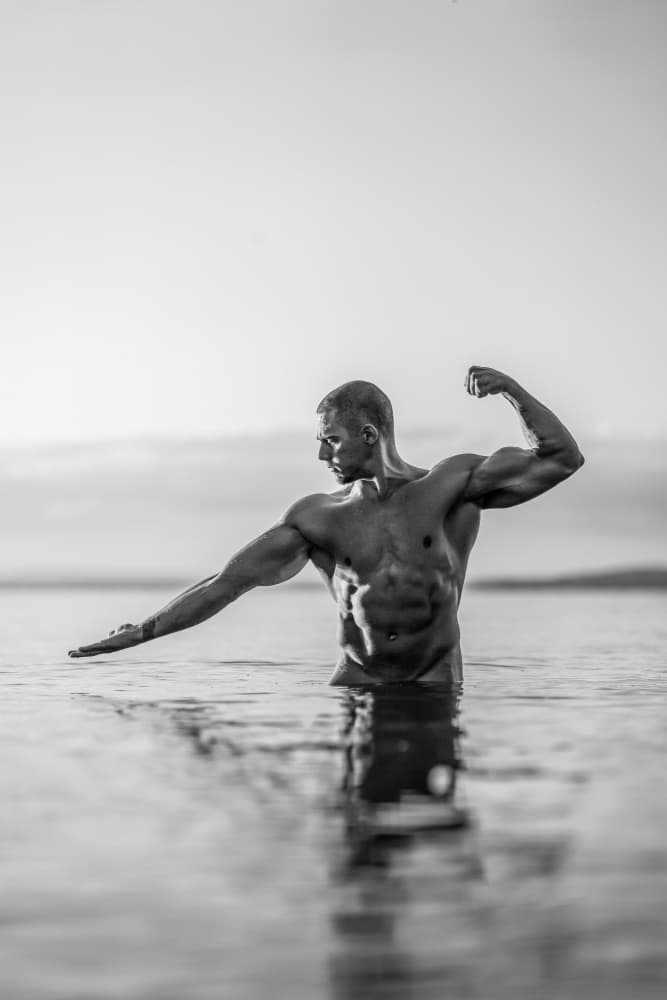 Strong Man Water Pose by James Graf — canvas wall art
