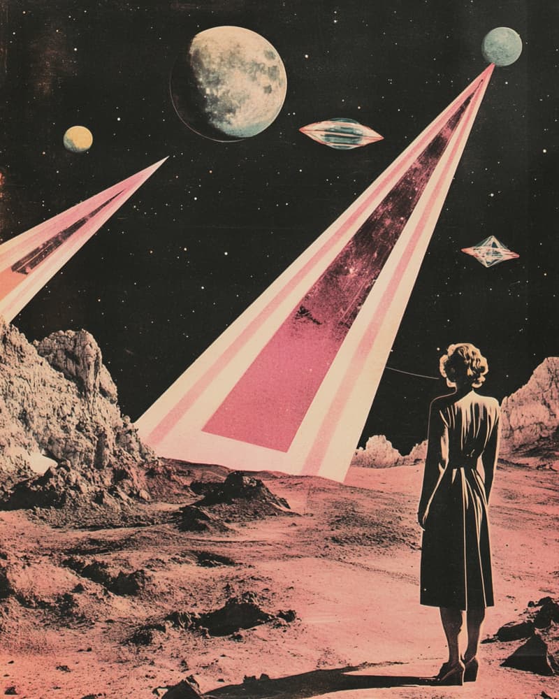 Woman Views Alien World by Samantha Hearn — canvas wall art