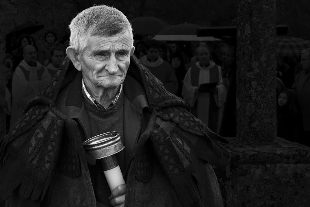 Elderly Man's Vigil by Juan Antonio Palacios — canvas wall art