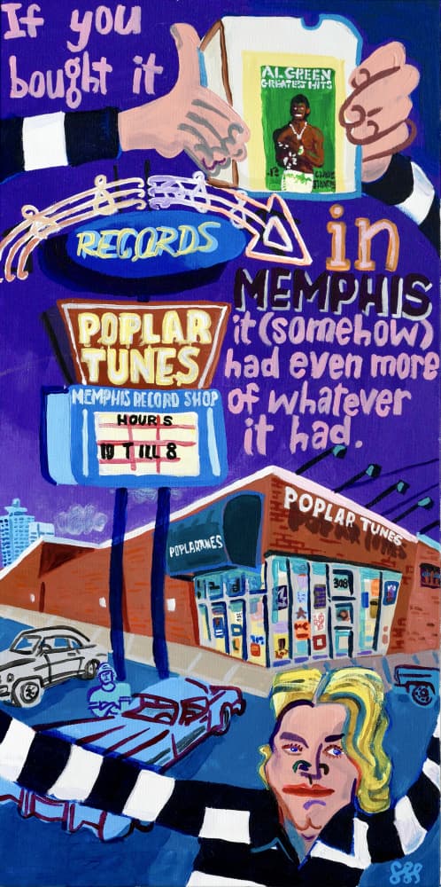 Memphis Record Store Scene by Steve Spencer — canvas wall art
