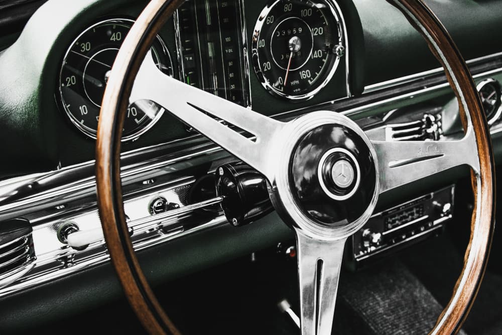 Vintage Car Interior by Magda Izzard — canvas wall art