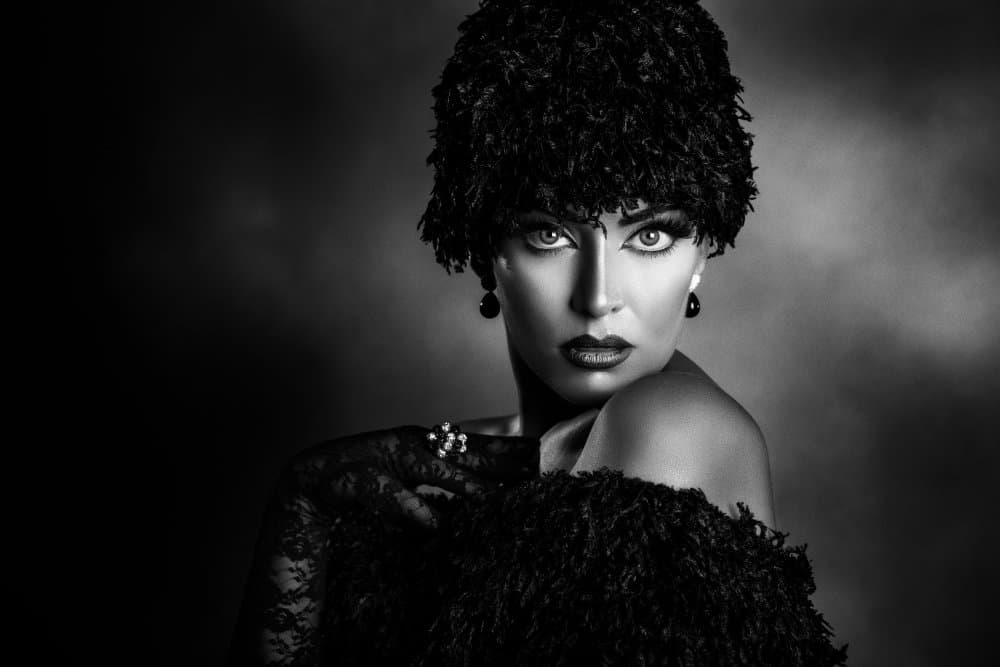 Mysterious Glamour Portrait by Peppe Tambè — canvas wall art