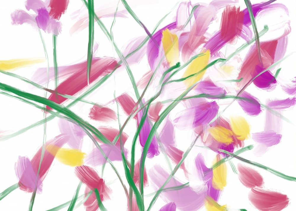 Vibrant Abstract Flowers by Cesare Bellassai Art — canvas wall art