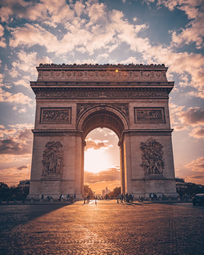 Arc de Triomphe Sunset by Behdad Pournader — canvas wall art