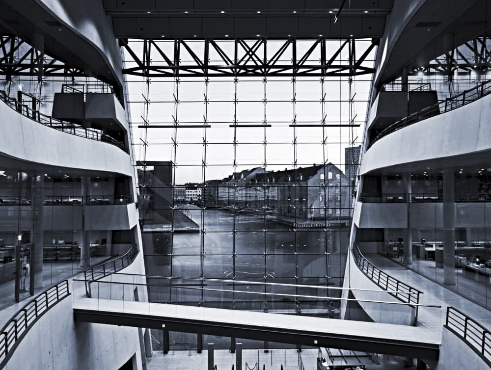 Modern Glass Interior View by Jan Lykke — canvas wall art