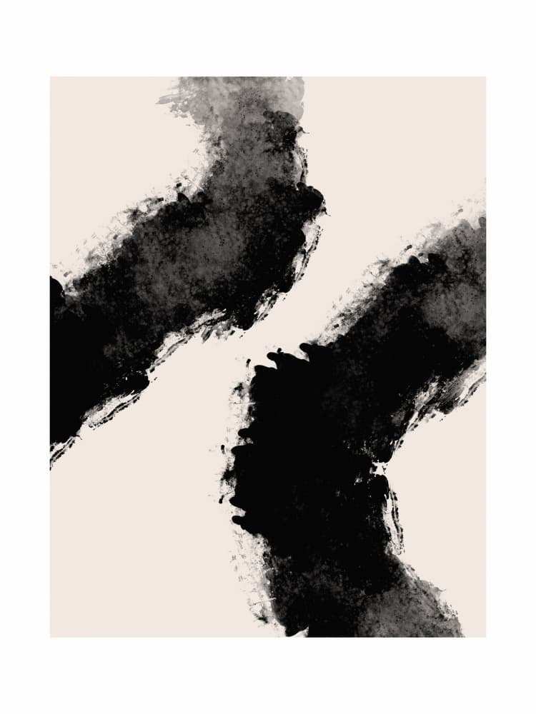 Ink Strokes Dance by Treechild — canvas wall art