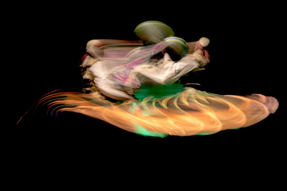 Golden Swirl Dance by Abdelkader  Allam — canvas wall art