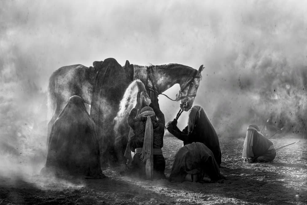 Somber Desert Ritual by Mohadese Gholami — canvas wall art