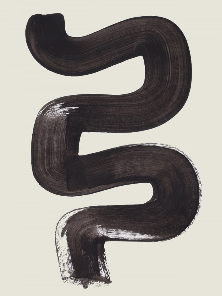 Bold Curved Brushstroke by Ejaaz Haniff — canvas wall art