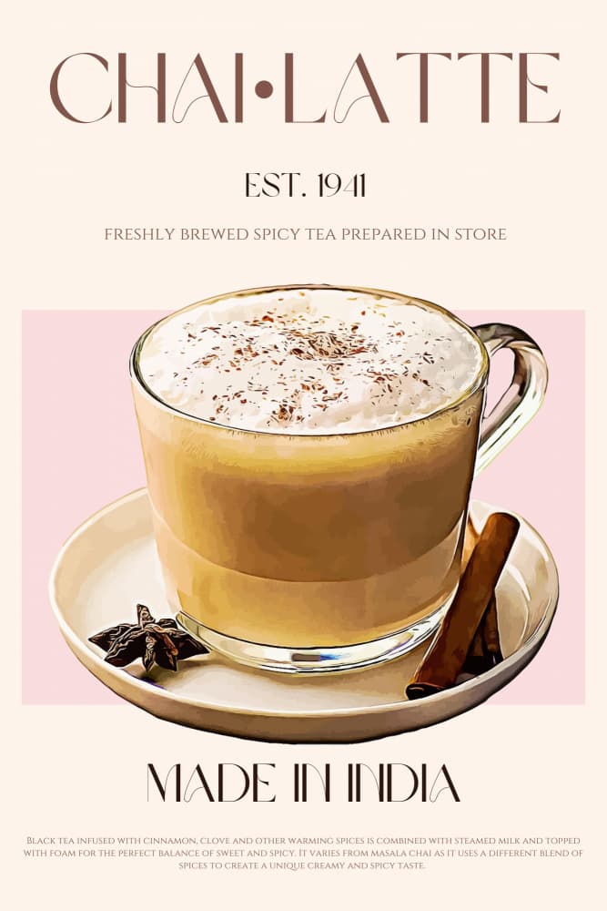 Warm Spiced Chai Latte by Nazma Khokhar — canvas wall art