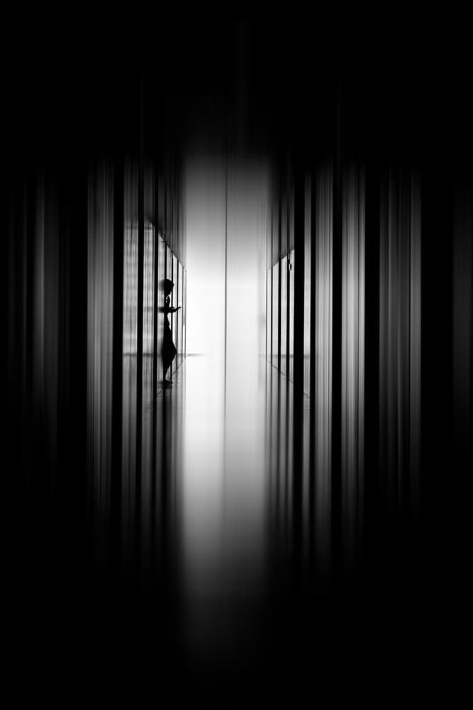 Solitary Figure in Light by Paulo Medeiros — canvas wall art
