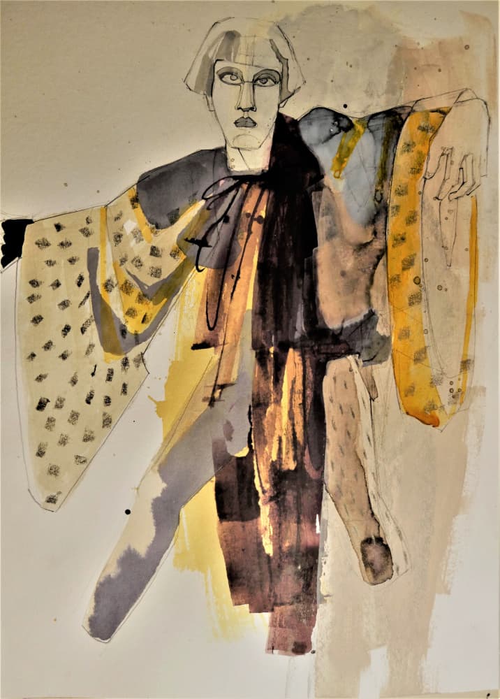 Stylized Fashion Portrait by Doris Schmitz — canvas wall art