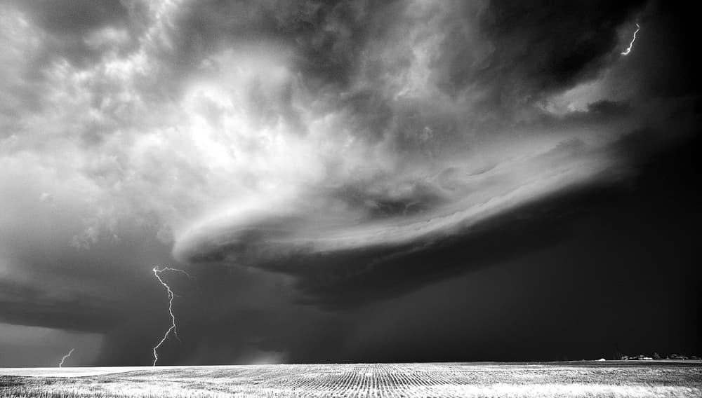 Dramatic Storm Lightning by Rob Darby — canvas wall art