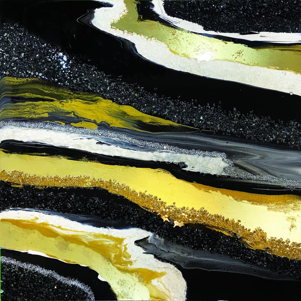 Luxurious Gold Flow by Alyson Storms — canvas wall art