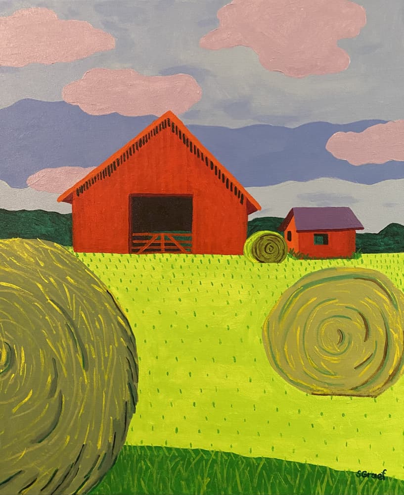 Bales of Hay by Sue Graef — canvas wall art