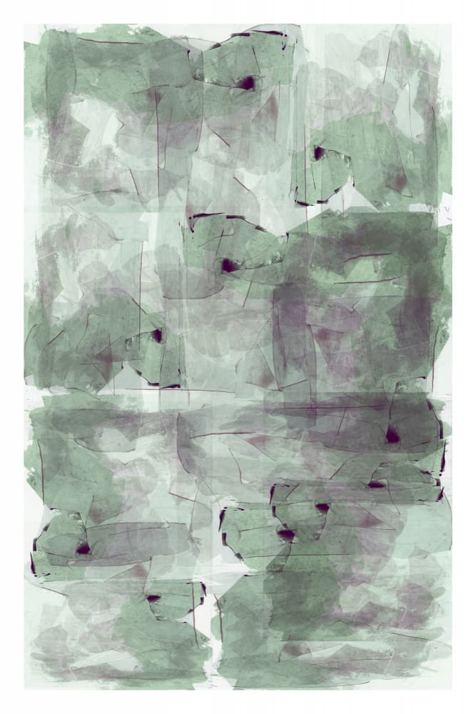 Layered Green Abstract by cartissi — canvas wall art