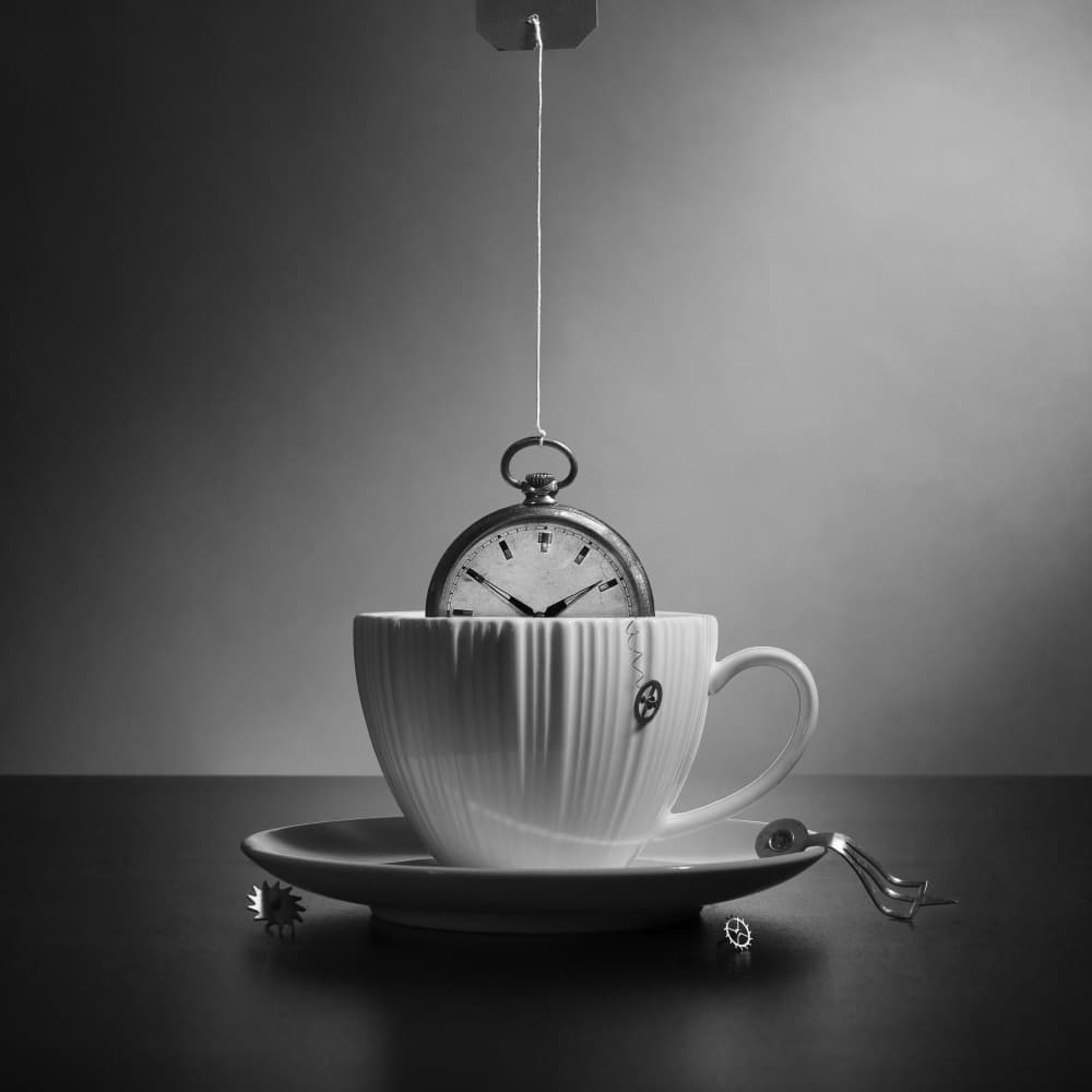 Time In A Teacup by Victoria  Glinka — canvas wall art