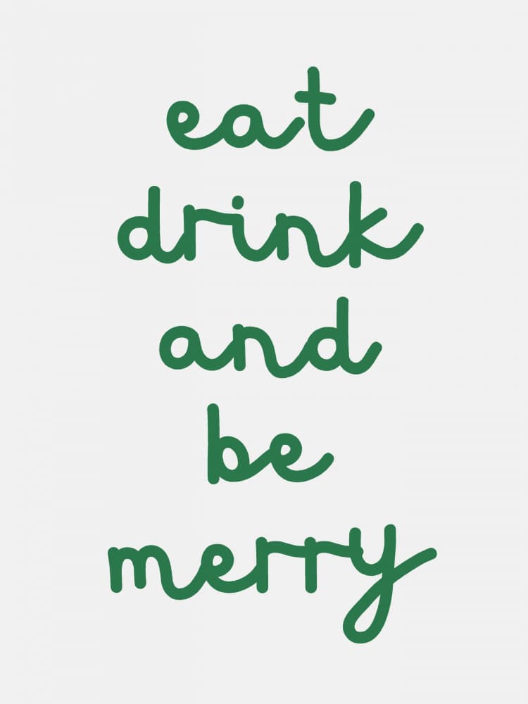 Eat Drink Be Merry by Jolly and Dash — canvas wall art