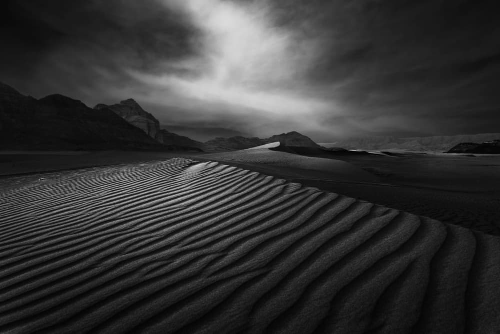 Dramatic Desert Landscape by Ibrahim Nabeel — canvas wall art