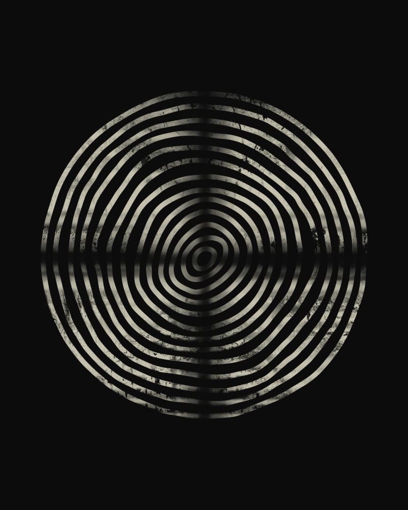 Textured Concentric Rings by Ema Paraschiv — canvas wall art