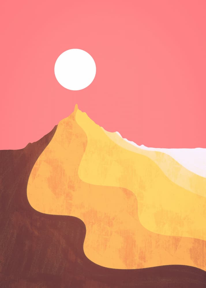 Pink Desert Sun by Stephen Wade — canvas wall art