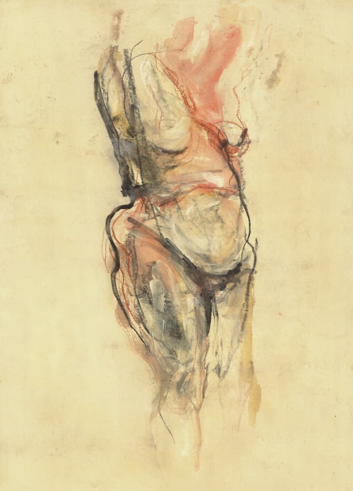 Red Nude Study by Ute Rathmann — canvas wall art