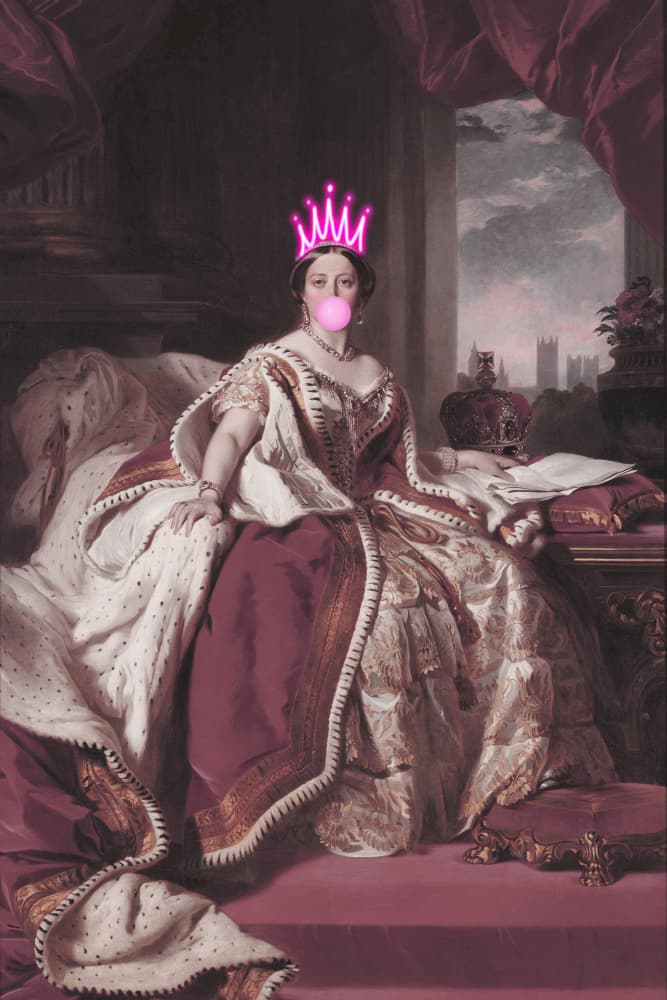 Regal Bubblegum Queen by Talitha McQueen — canvas wall art