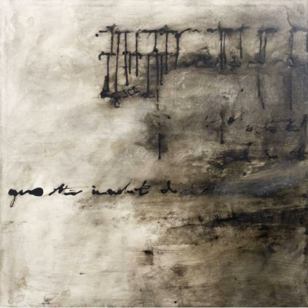 Dark Textured Script by Deb Chaney — canvas wall art