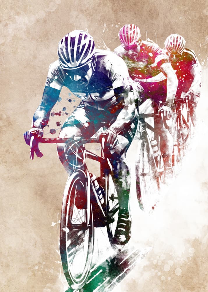 Dynamic Cycling Race by Justyna Jaszke — canvas wall art