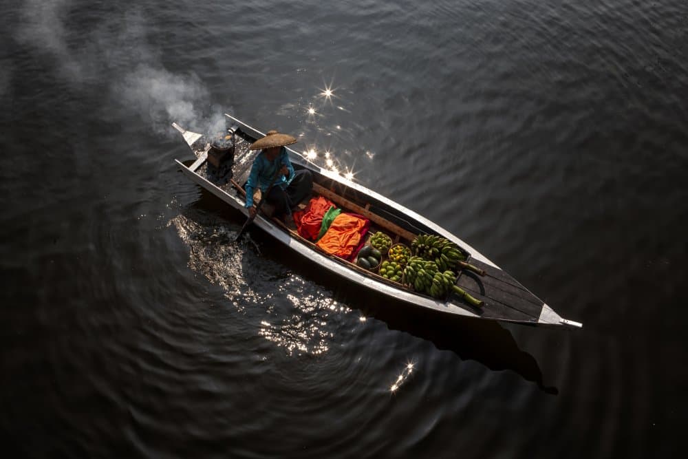 Floating Market Journey by Lita Pratikto — canvas wall art