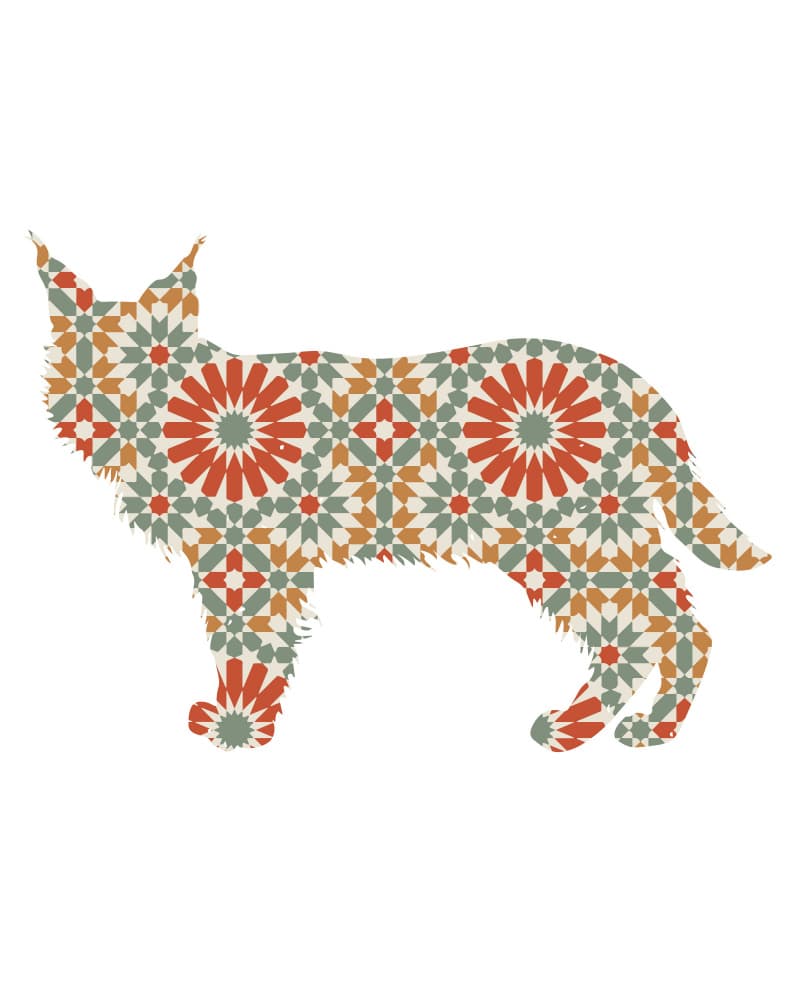 Moroccan Mosaic Feline by Emiliano Deificus — canvas wall art
