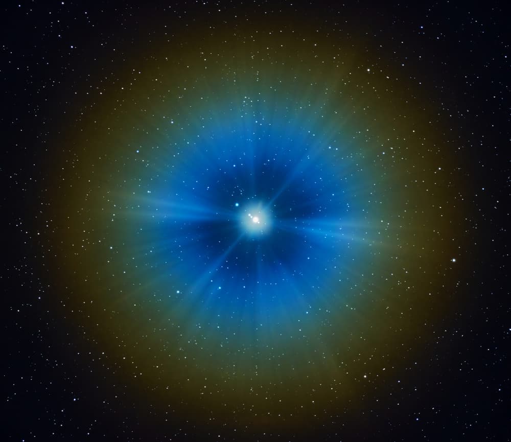 Radiant Blue Star Nebula by Gregor Kresal — canvas wall art
